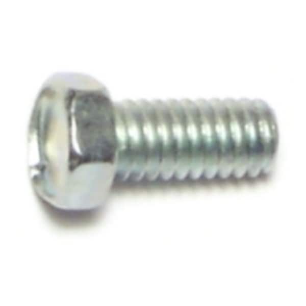 Midwest Fastener #8-32 x 3/8 in Slotted Hex Machine Screw, Zinc Plated Steel, 40 PK 65551 - main